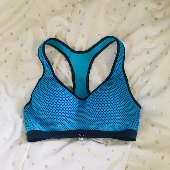 Victoria's Secret Other - NWOT Victoria's Secret Blue Mesh Sports Bra 34B